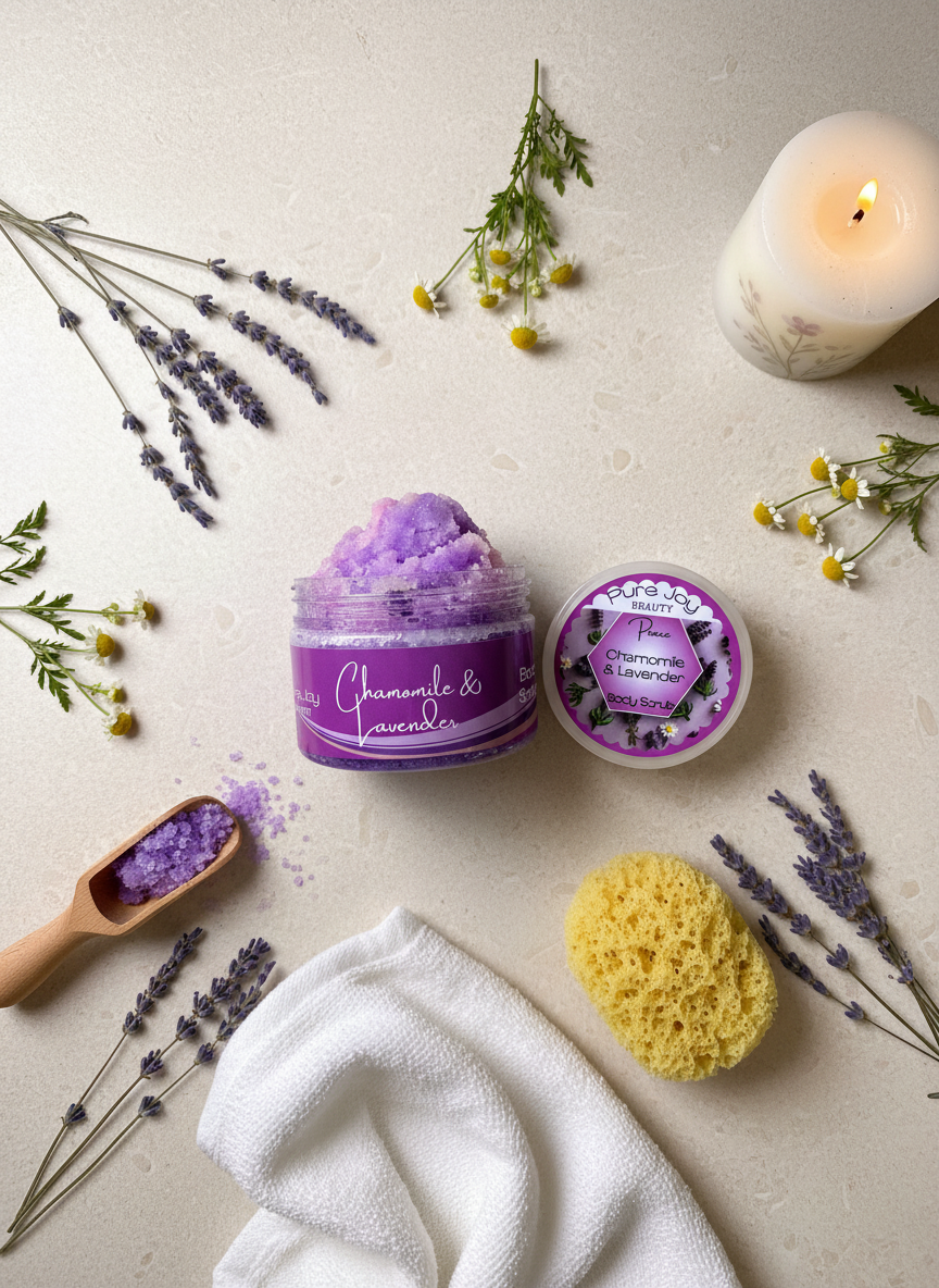 Pure Joy Chamomile & Lavender Body Salt Scrub - Image 2