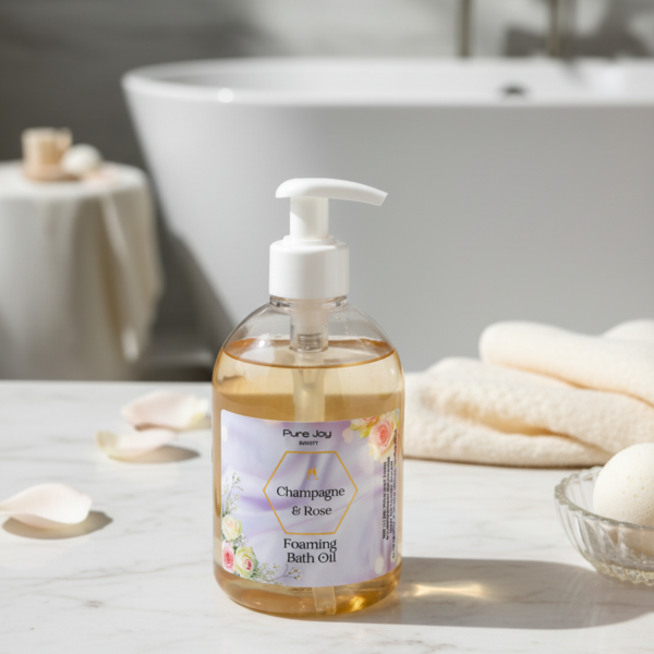 Pure Joy Champagne & Roses Foaming Bath Oil