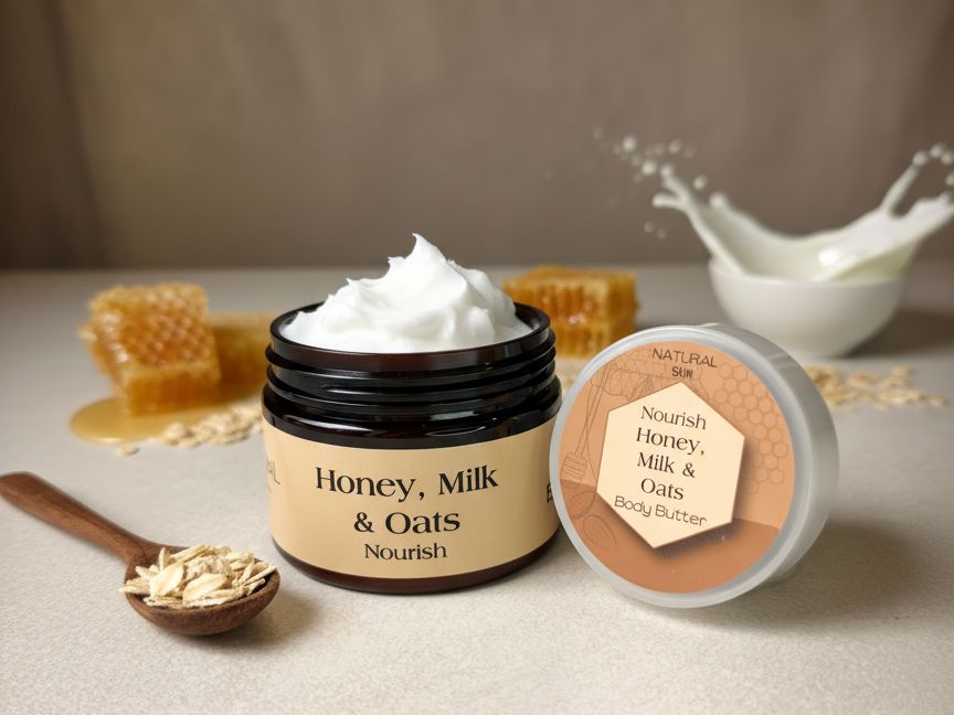 Natural Skin Honey, Milk & Oats Body Butter