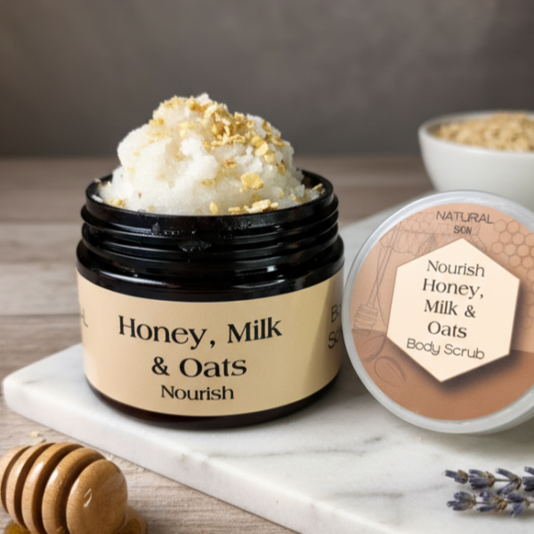 Natural Skin Honey, Milk & Oats Body Salt Scrub