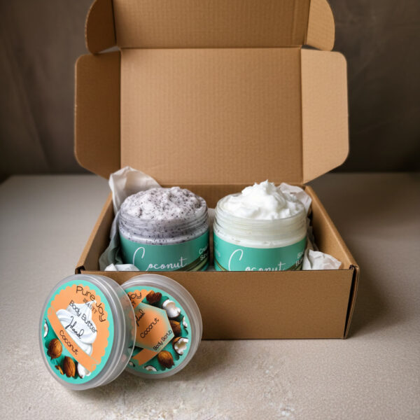 Coconut Gift Box Set of Scrub & Butter