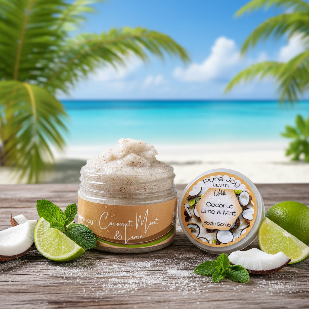 Pure Joy Coconut, Lime & Mint Body Salt Scrub