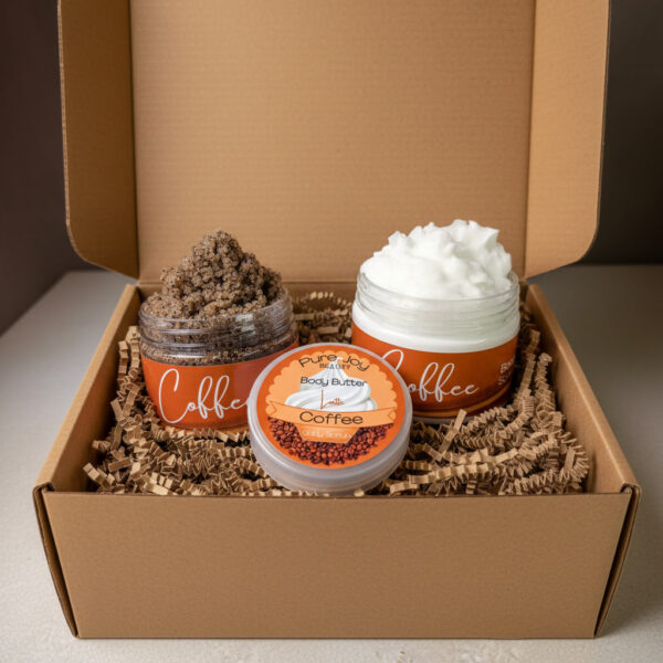 Coffee Gift Box Set of Scrub & Butter