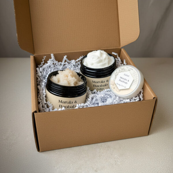 Marula & Baobab Gift Box Set of Scrub & Butter