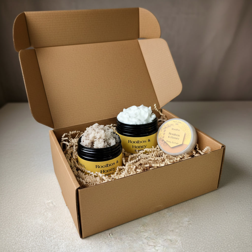 Rooibos & Honey Gift Box Set of Scrub & Butter