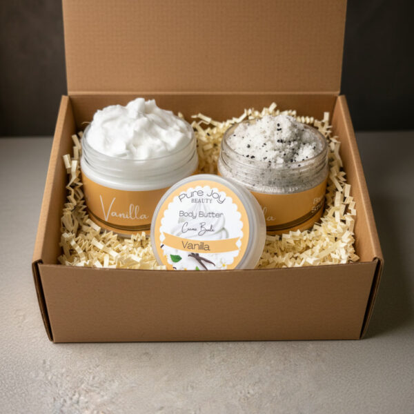 Vanilla Gift Box Set of Scrub & Butter