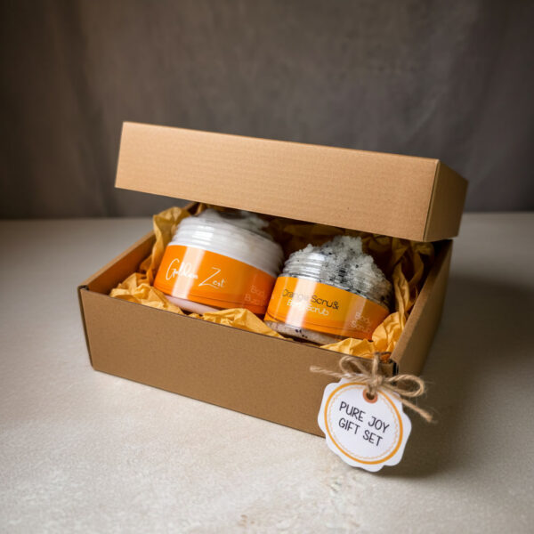 Golden Zest Gift Box Set of Scrub & Butter